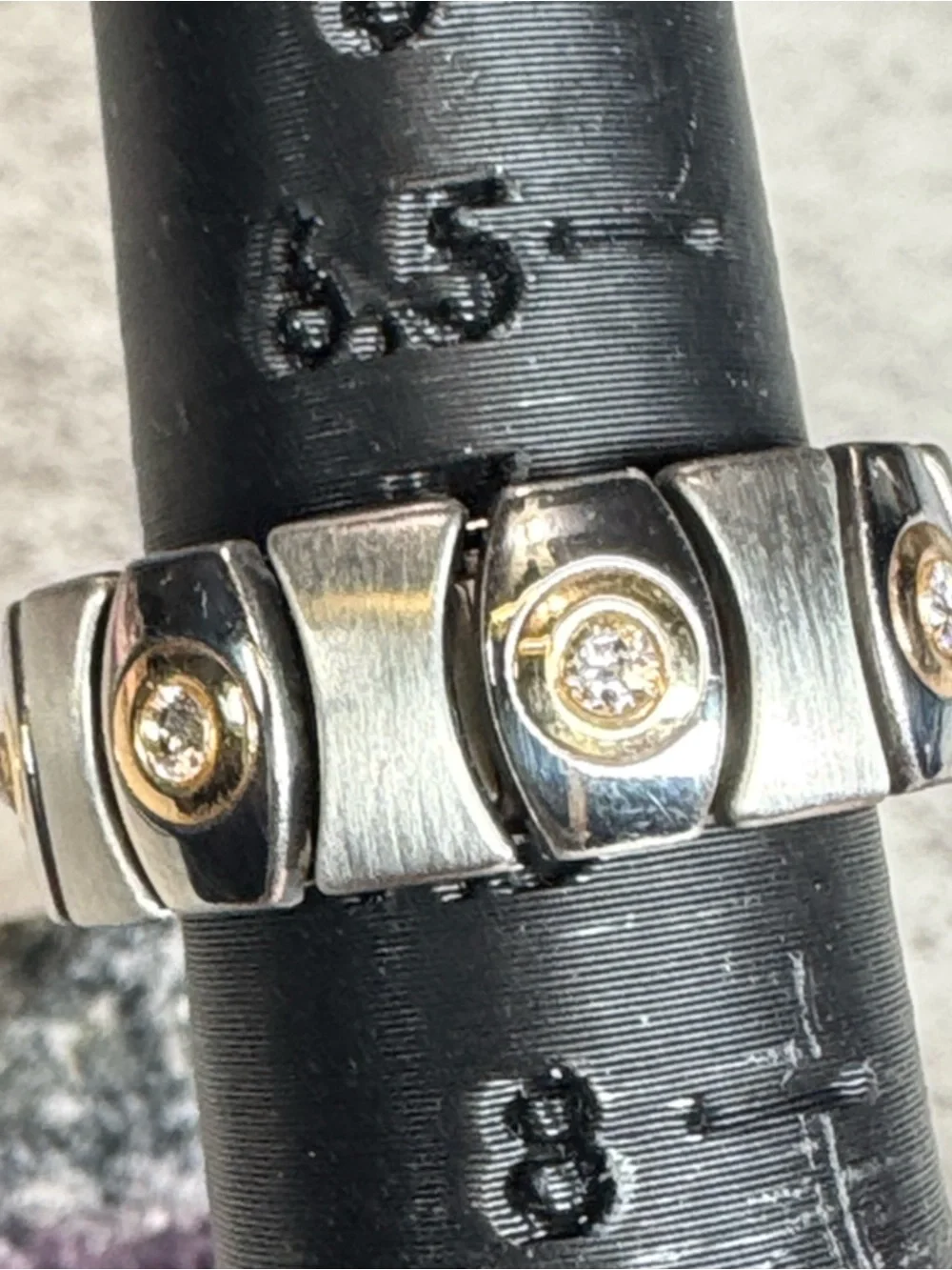 Speidel Stainless Steel 14 kt DQCZ Ring Size 7 Unisex